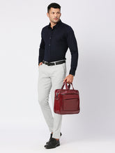 Load image into Gallery viewer, Crayton Office Laptop Vegan Leather Executive Messenger Bag in Maroon Colour