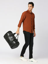 Load image into Gallery viewer, CRAYTON Medium Textured Vegan Crocodile Leather Gym Duffel Bag