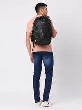 Load image into Gallery viewer, CRAYTON Black Backpack with Padded Laptop Compartment