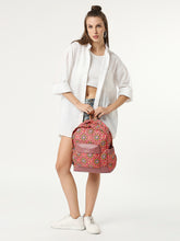Load image into Gallery viewer, CRAYTON Madhubani Design Backpack with Pouch