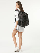 Load image into Gallery viewer, CRAYTON Black and Golden Geometric Design Backpack