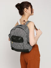 Load image into Gallery viewer, CRAYTON Black and White Geometric Design Backpack with Pouch