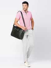 Load image into Gallery viewer, Crayton Office Laptop Vegan Leather Executive Bag in Black Colour