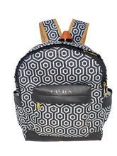 Load image into Gallery viewer, CRAYTON Black and White Geometric Design Backpack with Pouch