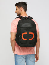 Load image into Gallery viewer, CRAYTON Unisex Black Laptop Backpack with Compression Straps