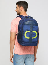 Load image into Gallery viewer, CRAYTON Unisex Blue Laptop Backpack with Compression Straps