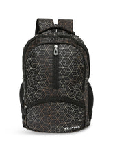 Load image into Gallery viewer, CRAYTON Black and Golden Geometric Design Backpack