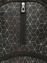 Load image into Gallery viewer, CRAYTON Black and Golden Geometric Design Backpack