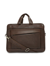 Load image into Gallery viewer, Crayton Office Laptop Vegan Leather Executive Bag in Brown Colour