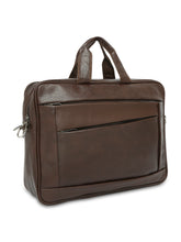 Load image into Gallery viewer, Crayton Office Laptop Vegan Leather Executive Bag in Brown Colour