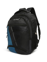 Load image into Gallery viewer, CRAYTON Black and Blue Backpack with Padded Laptop Compartment
