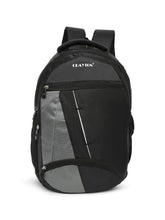 Load image into Gallery viewer, CRAYTON Black and Grey Backpack with Padded Laptop Compartment