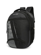 Load image into Gallery viewer, CRAYTON Black and Grey Backpack with Padded Laptop Compartment