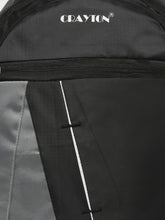 Load image into Gallery viewer, CRAYTON Black and Grey Backpack with Padded Laptop Compartment