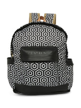 Load image into Gallery viewer, CRAYTON Black and White Geometric Design Backpack with Pouch