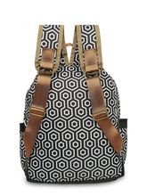 Load image into Gallery viewer, CRAYTON Black and White Geometric Design Backpack with Pouch