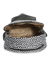 Load image into Gallery viewer, CRAYTON Black and White Geometric Design Backpack with Pouch