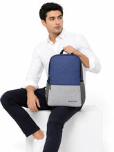 Load image into Gallery viewer, CRAYTON Unisex Grey and Blue Laptop Bag