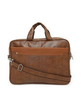 Load image into Gallery viewer, Crayton Office Laptop Vegan Leather Executive Formal Laptop & MacBook Messenger/Office/Travel Bag for Men Women with Multiple compartments