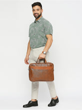 Load image into Gallery viewer, Crayton Office Laptop Vegan Leather Executive Formal Laptop & MacBook Messenger/Office/Travel Bag for Men Women with Multiple compartments