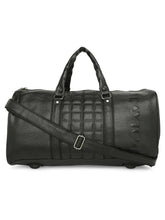 Load image into Gallery viewer, CRAYTON Medium Textured Vegan Leather Gym Duffel Bag in Black