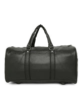 Load image into Gallery viewer, CRAYTON Medium Textured Vegan Leather Gym Duffel Bag in Black