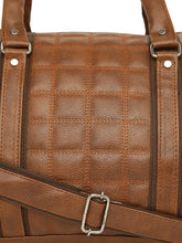 Load image into Gallery viewer, CRAYTON Medium Textured Vegan Leather Gym Duffel Bag in Tan Colour