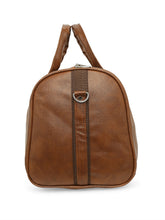 Load image into Gallery viewer, CRAYTON Medium Textured Vegan Leather Gym Duffel Bag in Tan Colour