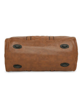 Load image into Gallery viewer, CRAYTON Medium Textured Vegan Leather Gym Duffel Bag in Tan Colour
