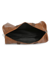 Load image into Gallery viewer, CRAYTON Medium Textured Vegan Leather Gym Duffel Bag in Tan Colour
