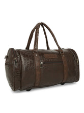 Load image into Gallery viewer, CRAYTON Medium Textured Vegan Crocodile Leather Gym Duffel Bag