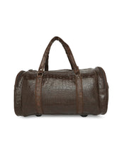 Load image into Gallery viewer, CRAYTON Medium Textured Vegan Crocodile Leather Gym Duffel Bag