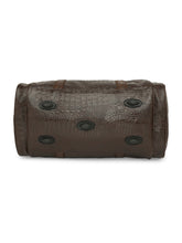Load image into Gallery viewer, CRAYTON Medium Textured Vegan Crocodile Leather Gym Duffel Bag