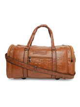 Load image into Gallery viewer, CRAYTON Medium Textured Vegan Crocodile Leather Gym Duffel Bag