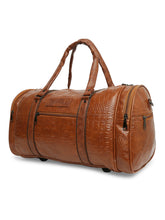 Load image into Gallery viewer, CRAYTON Medium Textured Vegan Crocodile Leather Gym Duffel Bag