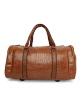 Load image into Gallery viewer, CRAYTON Medium Textured Vegan Crocodile Leather Gym Duffel Bag