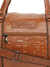 Load image into Gallery viewer, CRAYTON Medium Textured Vegan Crocodile Leather Gym Duffel Bag