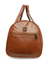 Load image into Gallery viewer, CRAYTON Medium Textured Vegan Crocodile Leather Gym Duffel Bag