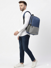 Load image into Gallery viewer, CRAYTON Unisex Grey and Blue Laptop Bag