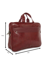 Load image into Gallery viewer, Crayton Office Laptop Vegan Leather Executive Messenger Bag in Maroon Colour