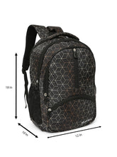 Load image into Gallery viewer, CRAYTON Black and Golden Geometric Design Backpack