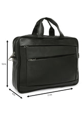 Load image into Gallery viewer, Crayton Office Laptop Vegan Leather Executive Bag in Black Colour