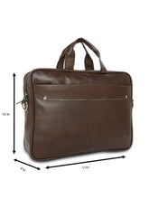 Load image into Gallery viewer, Crayton Office Laptop Vegan Leather Executive Bag in Brown Colour