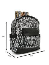Load image into Gallery viewer, CRAYTON Black and White Geometric Design Backpack with Pouch