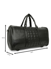 Load image into Gallery viewer, CRAYTON Medium Textured Vegan Leather Gym Duffel Bag in Black