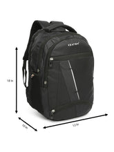 Load image into Gallery viewer, CRAYTON Black Backpack with Padded Laptop Compartment