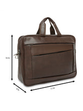 Load image into Gallery viewer, Crayton Office Laptop Vegan Leather Executive Bag in Brown Colour