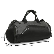 Load image into Gallery viewer, Crayton Duffel Gym Bag in Grey and Black