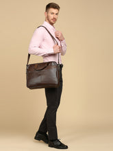 Load image into Gallery viewer, Crayton Office Laptop Vegan Leather Executive Bag in Brown Colour