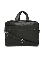 Load image into Gallery viewer, Crayton Office Laptop Vegan Leather Executive Messenger Bag in Black Colour